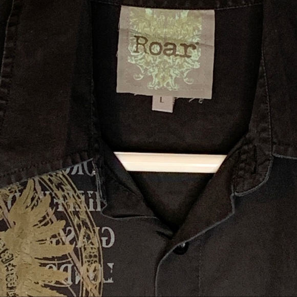 Roar Western Embroidered Shirt Size Large - Picture 4 of 5